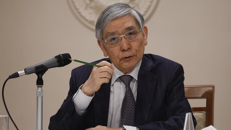金融政策をめぐり記者会見する日銀の黒田東彦総裁＝名古屋市で2022年11月14日（代表撮影）