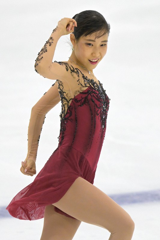 GPシリーズ2連勝が懸かる三原舞依選手=兵庫県尼崎市で2022年10月10日、大西岳彦撮影