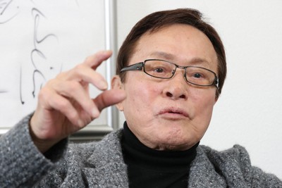 元サッカー日本代表の釜本邦茂さん＝大阪市北区で2021年2月12日、菱田諭士撮影
