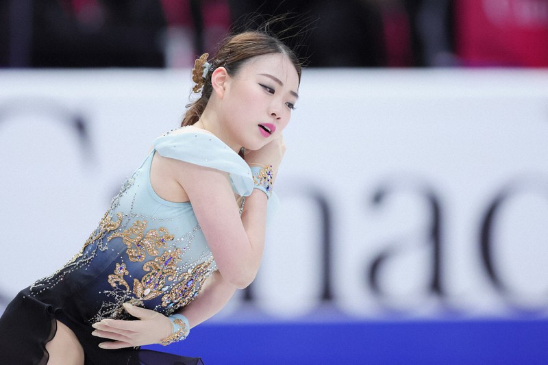 紀平梨花=カナダ・ミシソーガで2022年10月29日、吉田航太撮影