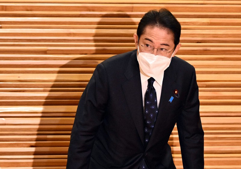 閣議に臨む岸田文雄首相=首相官邸で2022年11月29日午前8時22分、竹内幹撮影