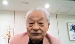 旧経営陣を刑事告発した市民団体「関電の原発マネー不正還流を告発する会」の代理人を務める河合弘之弁護士はオンラインで記者会見し、検察の判断を批判した=「Zoom」の画面より