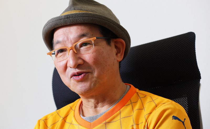 清水エスパルスについて語る落語家の春風亭昇太さん=東京都千代田区で2022年11月30日、長谷川直亮撮影
