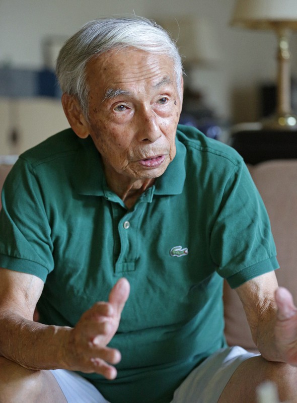 日本初のオリンピック金メダリスト織田幹雄さんの次男でテニス仲間として上皇さまと交流を続けた織田和雄さん=東京都目黒区で2019年9月2日、山下浩一撮影