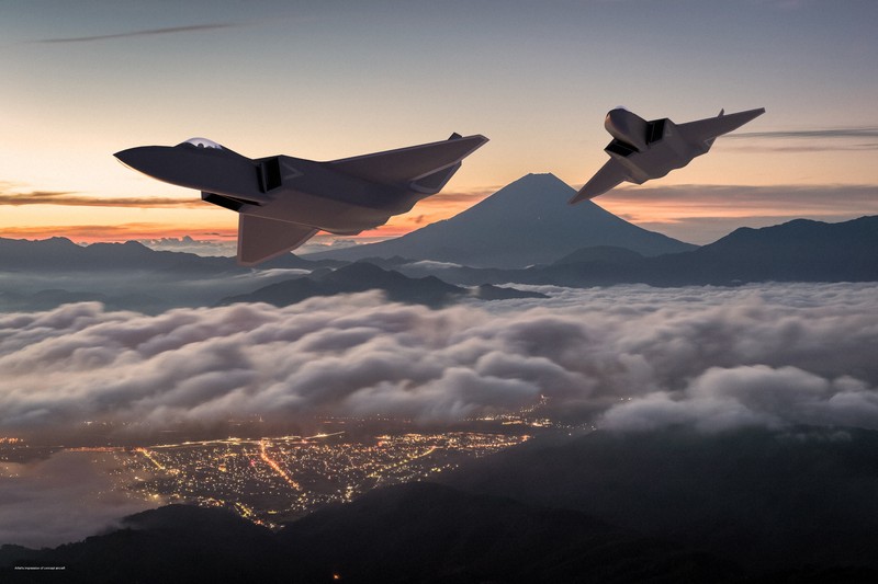 日英伊の3カ国で共同開発する次期戦闘機のイメージ図＝防衛省提供