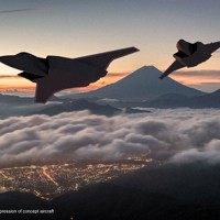 日英伊の3カ国で共同開発する次期戦闘機のイメージ図＝防衛省提供