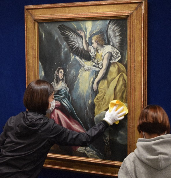 エル・グレコ、モネ そっときれいに 倉敷・大原美術館で大掃除 | 毎日新聞