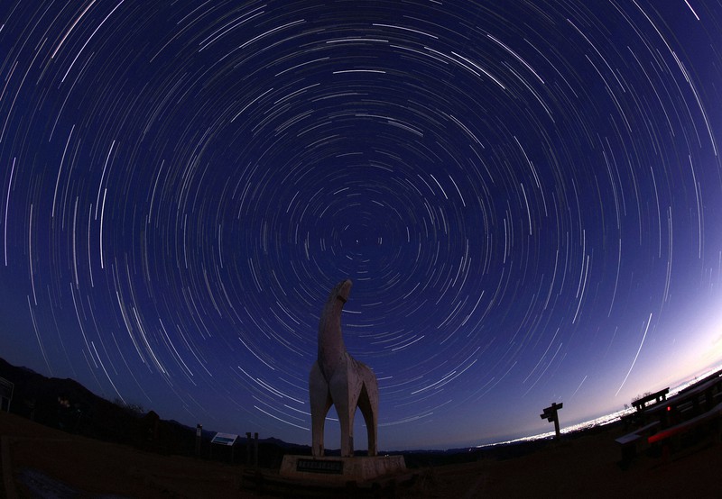 ほし 77mm StarScape 星景 光害 天の川 星空 夜景 満点 月 北極星