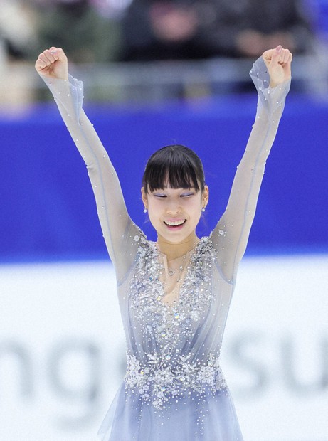 リンクサイド：SP2位の三原舞依「1年分の思いを込めた」 全日本