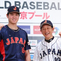 大谷翔平 2017 ハイライトフォト No.72 惜別会見 栗山英樹 WBC 侍ジャパン】大谷翔平ジョーク連発でWBC大爆笑会見に 栗山監督の