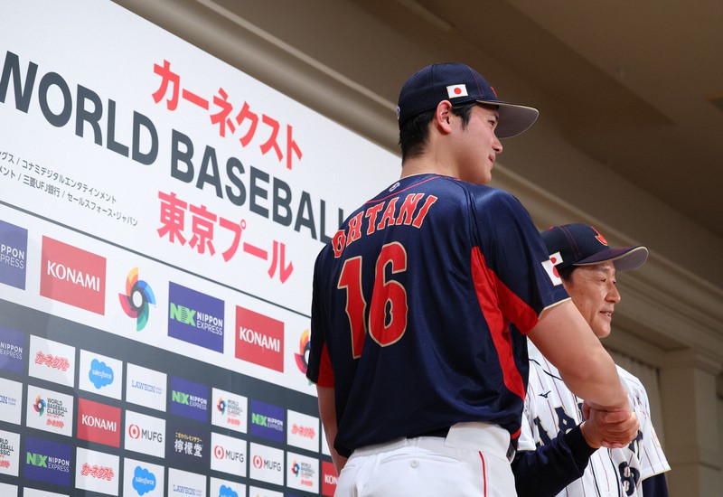 WBC日本代表メンバー発表記者会見 大谷選手が意気込み語る [写真