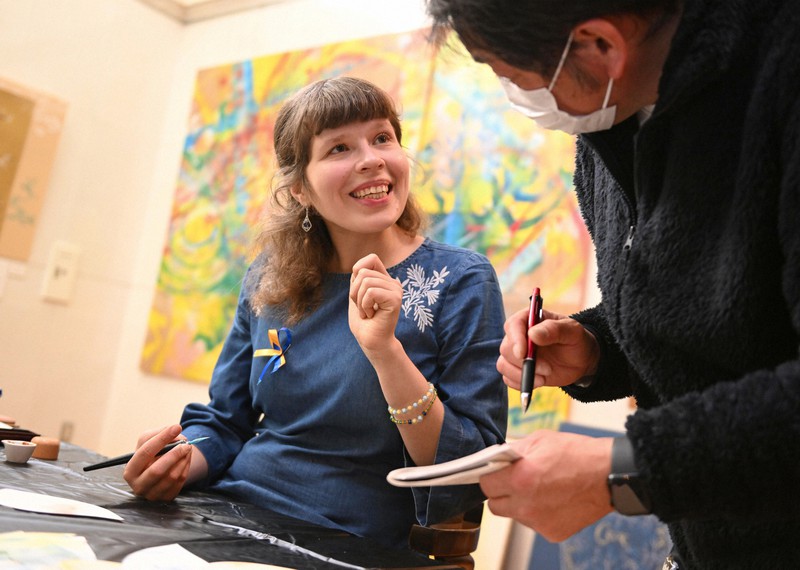 イラスト　原画　ボドナリク・カテリーナ 「ウクライナの女」 ウクライナ戦争についての外国人芸術家 • Ukraїner