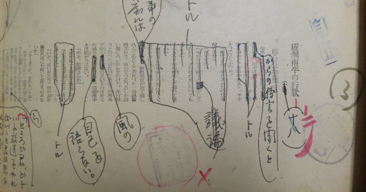 検閲で中止の新聞小説 芥川賞作家・石川達三の遺族がゲラ寄贈 | 毎日新聞