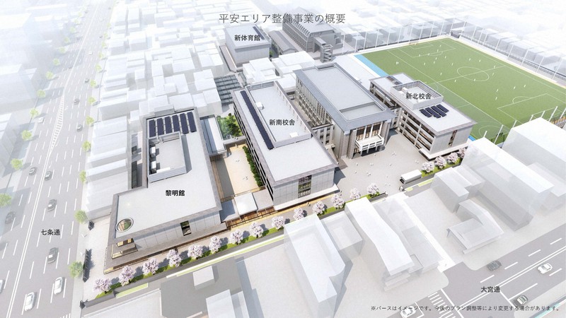 大学倶楽部・龍谷大：新校舎「黎明館」2025年4月完成 付属平安中高とシェアする「中高大連携」共創の場 | 毎日新聞