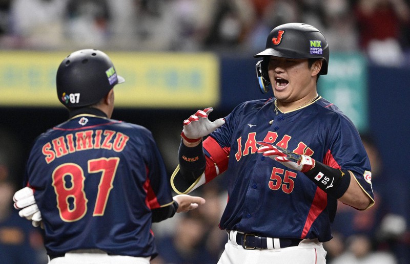 野球日本代表　侍ジャパン　背番号刻印入り記念グラス　55村上宗隆 1 【村上宗隆/野球日本代表・侍ジャパン】2024 TOPPS NOW 侍