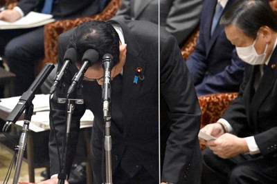 衆院予算委員会で辞任した荒井勝喜首相秘書官の発言について陳謝する岸田文雄首相＝国会内で2023年2月8日、竹内幹撮影