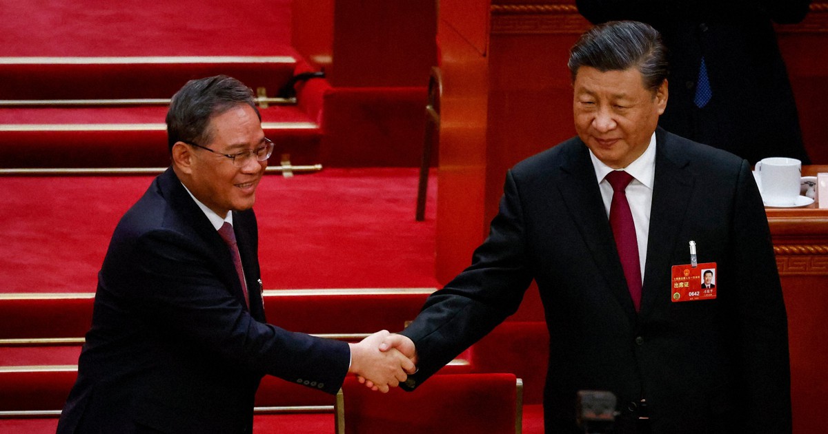 李強氏を首相に選出 共産党序列2位、習近平氏の側近 中国全人代 | 毎日新聞