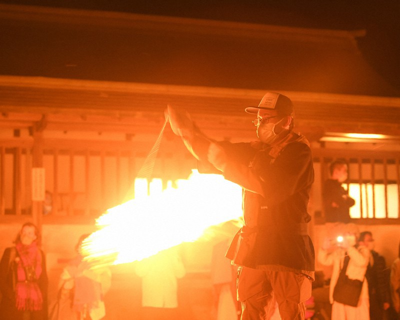 In Photos: Fire-spinning ritual beckons spring, rich harvests at Japan ...