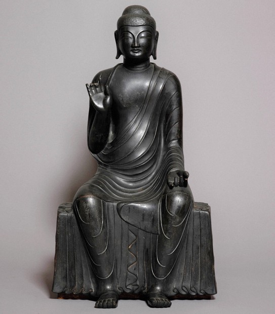 ◆高麗仏 『延嘉七年（539年）』 金銅三尊如来立像 仏像◆検）新羅仏 白鳳仏 その姿瑞々しくときめきの白鳳仏｜祈りの回廊 2015年秋冬版｜掲載