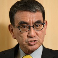 インタビューに答える河野太郎・デジタル担当相＝東京都千代田区で2023年5月17日、宮本明登撮影