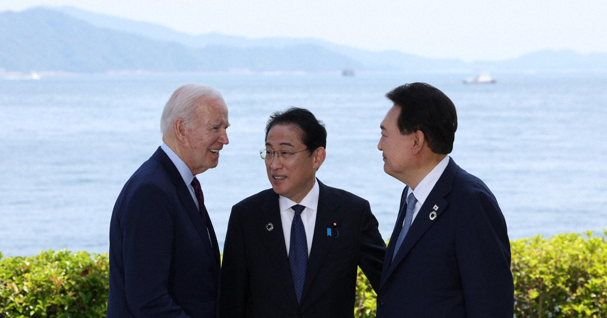 G7広島サミット 日米韓 3か国の首脳が会談 [写真特集1/7] | 毎日新聞