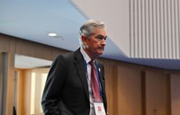 米中堅銀行の破綻が相次ぐなかでも利上げを敢行してきたパウエルFRB議長。新潟市中央区で開かれたG7財務相・中央銀行総裁会議で2023年5月11日（代表撮影）
