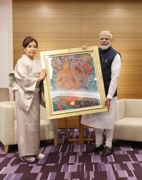 インド・モディ首相と面会 被爆2世の画家「懸け橋に」 広島サミット  