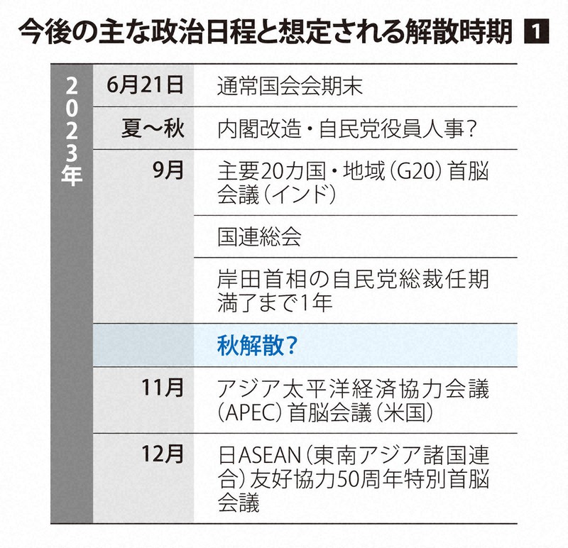 今後の主な政治日程と想定される解散時期 [写真特集1/4] | 毎日新聞