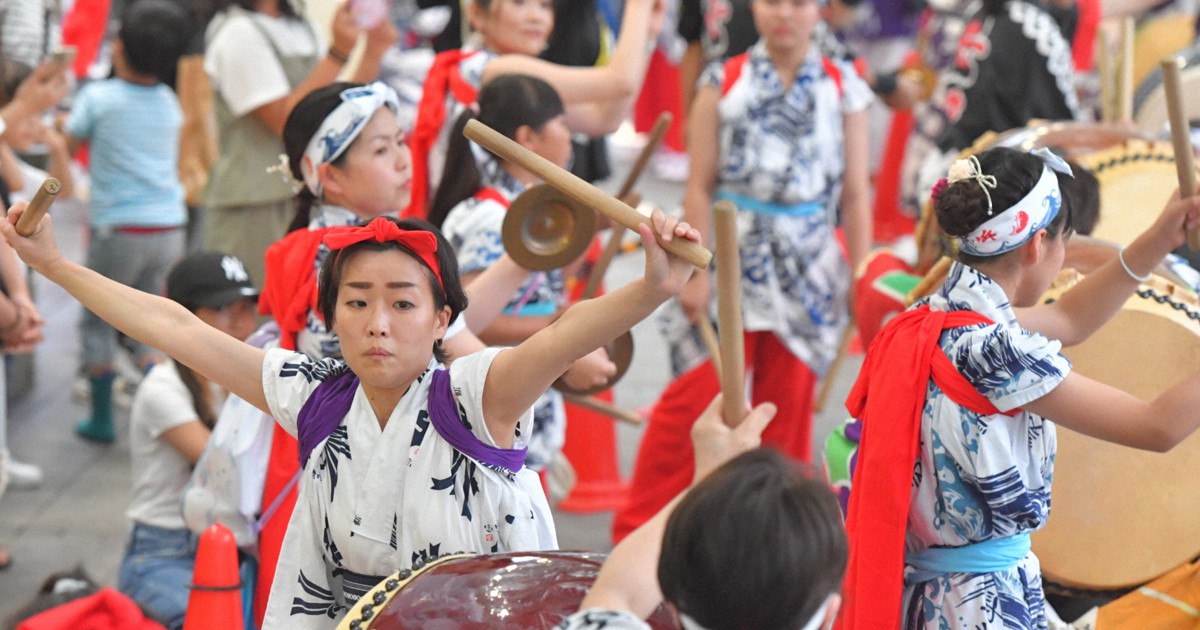 小倉祇園太鼓で打ち初め式 華麗なバチさばき披露 北九州 [写真特集1/5