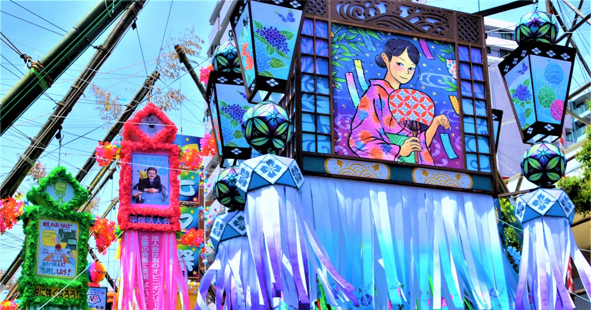 夏色!大型の七夕飾り 湘南ひらつか七夕まつり始まる 神奈川 [写真特集1