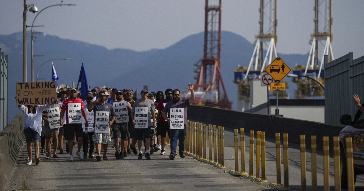 Weeklong dock strike on Canada's west coast is starting to pinch small