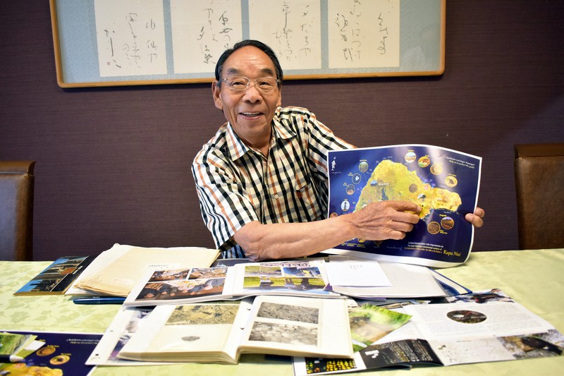 30年前にモアイ像修復 奈良の石工に届いたイースター島からの手紙