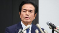 記者会見で不正について「天地神明に誓って知らなかった」と語ったビッグモーター前社長の兼重宏行氏＝東京都港区で2023年7月25日、猪飼健史撮影