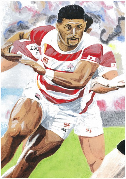 熊谷市・ラグビーポスター展 最優秀賞に小楠さん 荒川中2年 入選作