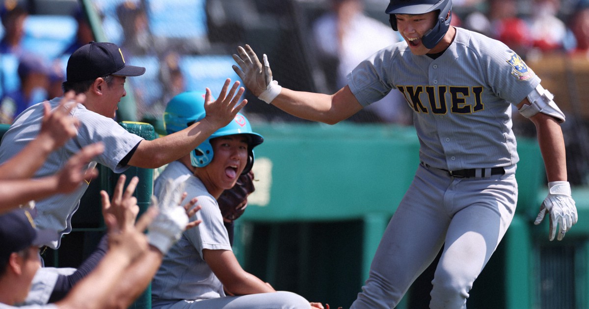 仙台育英が神村学園降し決勝進出 史上7校目の夏の甲子園連覇目指す