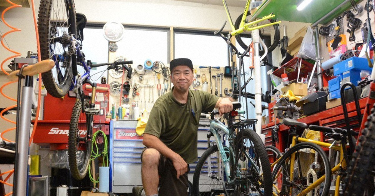愛車、直すまでとことん 静岡の自転車専門店オーナー・新間さん 選手