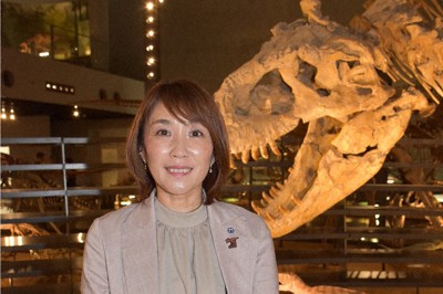 福井県立恐竜博物館の谷川由美子館長＝同県勝山市で2023年7月11日午後1時37分、国本ようこ撮影