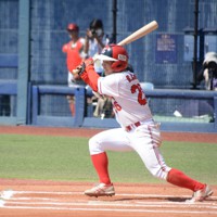 水沢駒形倶楽部の千葉翔太選手＝新潟市のハードオフエコスタジアム新潟で2023年9月3日午前9時57分、森野俊撮影