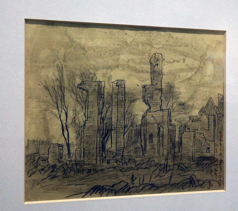 あんなに真剣に描いた絵はない」 池田遙邨の「災禍の跡」展示 | 毎日新聞