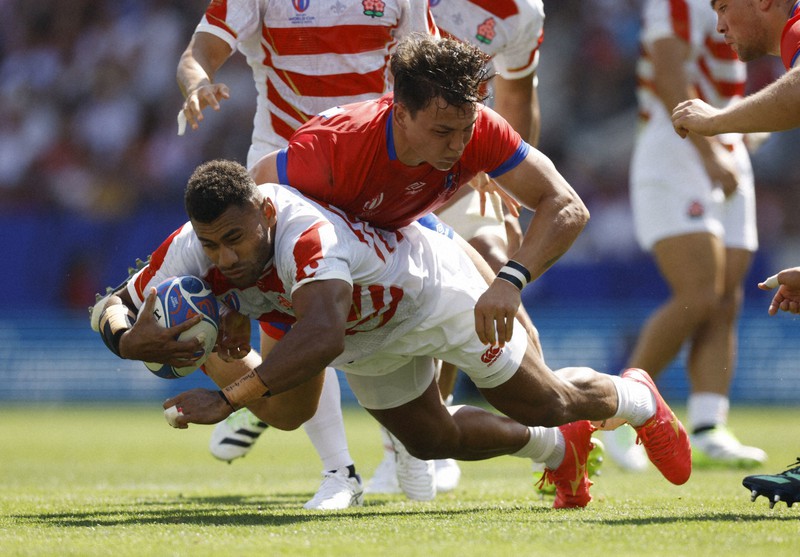 d*3様 激レア希少　ラグビー日本代表ワールドカップ2023 フランス大会　アル 日本vsチリ 前半終え日本がリード 3トライに成功 ラグビーW杯 | 毎日新聞