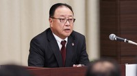 ビッグモーターの不正について「損保ジャパンにはもっと早く報告してほしかった」と記者会見で語るSOMPOHDの桜田謙悟会長＝東京都新宿区で2023年9月8日、渡部直樹撮影