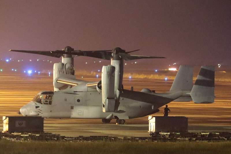 大分空港に米軍オスプレイ1機が緊急着陸 14日の4機に続き | 毎日新聞