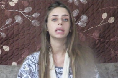 イスラム組織ハマスに拉致されたミヤ・シャムさん＝ハマスが公開した動画より