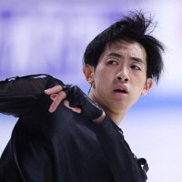 男子フリーで演技する壺井達也＝米アレンで2023年10月21日、猪飼健史撮影