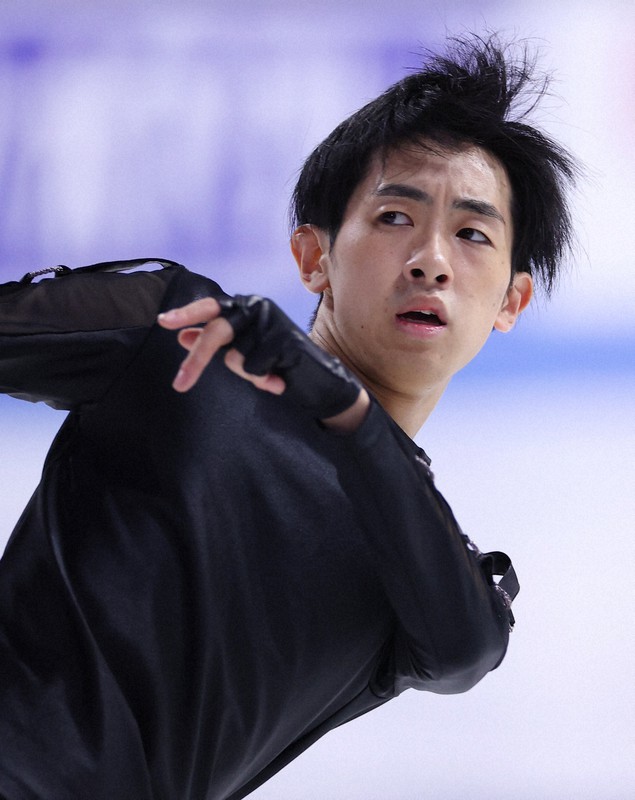 男子フリーで演技する壺井達也＝米アレンで2023年10月21日、猪飼健史撮影