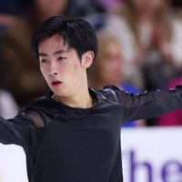 男子フリーで演技する壺井達也＝米アレンで2023年10月21日、猪飼健史撮影