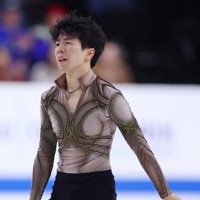 男子フリーの演技を終えた佐藤駿＝米アレンで2023年10月21日、猪飼健史撮影