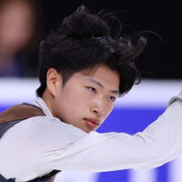 男子フリーで演技する吉岡希＝米アレンで2023年10月21日、猪飼健史撮影