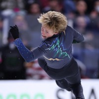 男子フリーで演技する米国のイリア・マリニン＝米アレンで2023年10月21日、猪飼健史撮影