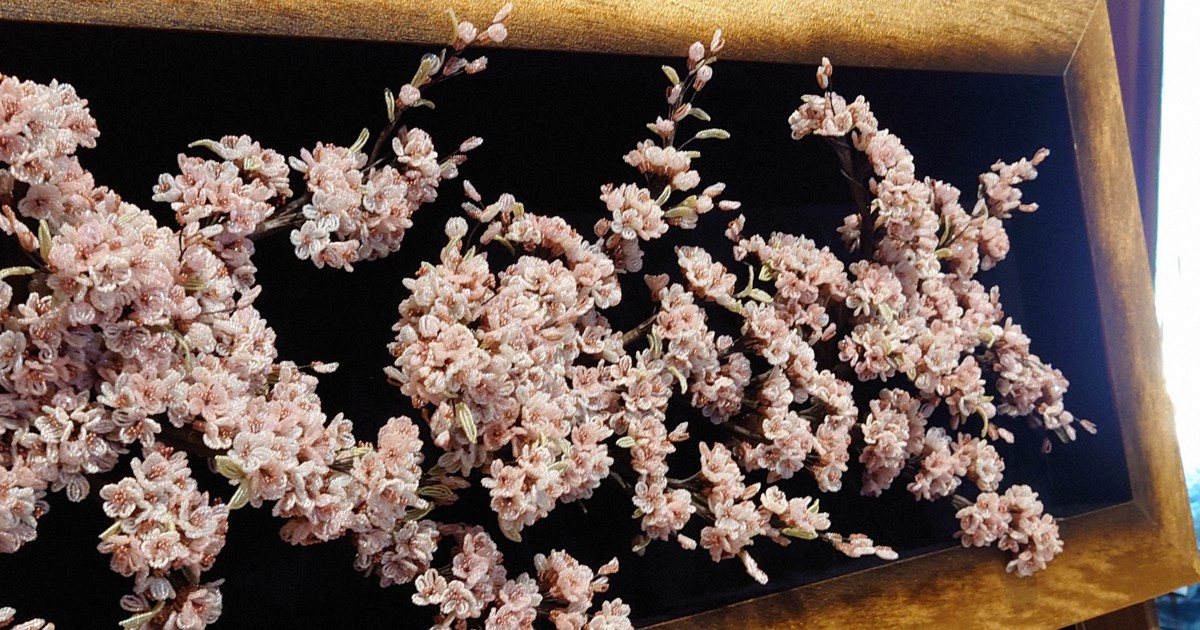 ガラスビーズで桜やバラ… 千葉市の女性がイタリアで「最高賞